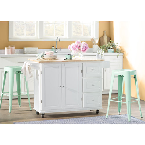Three Posts™ Hardiman Solid Wood Kitchen Cart & Reviews Wayfair